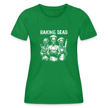 Baking Dead - backende Zombies - Frauen Funktions-T-Shirt - Kelly Green - Vorne - AI Model Female 172 dark (172cm)