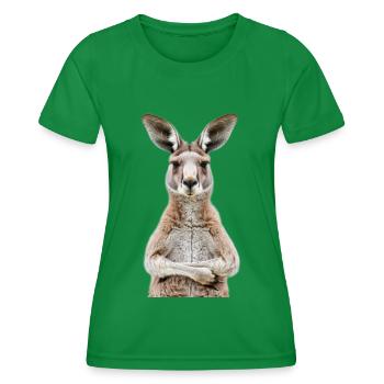 Kangaroo - Women's Functional T-Shirt - kelly green - Front - AI Model Female 172 dark (172cm)