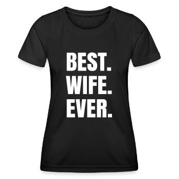 Meilleure épouse de tous les temps - Femme cadeau de la Saint-Valentin - T-shirt sport Femme - noir - Devant - AI Model Female 172 light (172cm)