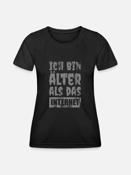 Ich bin so alt - Frauen Funktions-T-Shirt - Schwarz