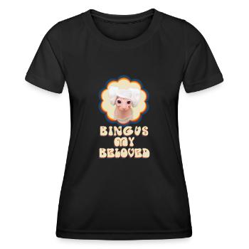 70er Jahre Bingus - Frauen Funktions-T-Shirt - Schwarz - Vorne - AI Model Female 172 light (172cm)