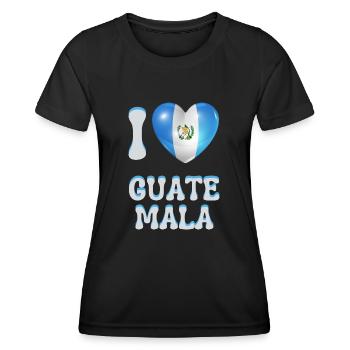 Ich liebe Guatemala - Frauen Funktions-T-Shirt - Schwarz - Vorne - AI Model Female 172 light (172cm)