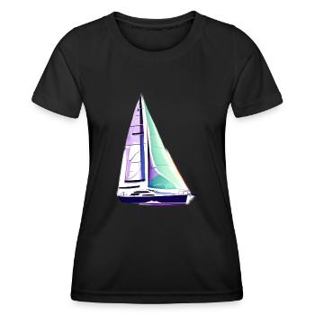 Segeln Segelschiff Segelsport Segler Segelboot - Frauen Funktions-T-Shirt - Schwarz - Vorne - AI Model Female 172 light (172cm)