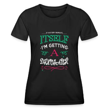 anti war sayings happy family counterculture bday - Frauen Funktions-T-Shirt - Schwarz - Vorne - AI Model Female 172 light (172cm)