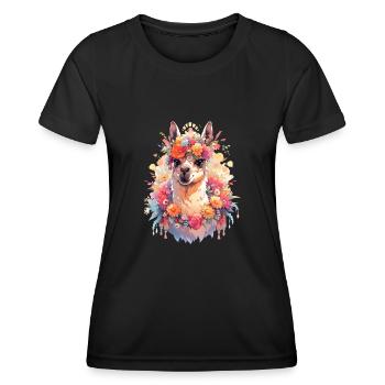 Lama - Women's Functional T-Shirt - black - Front - AI Model Female 172 light (172cm)