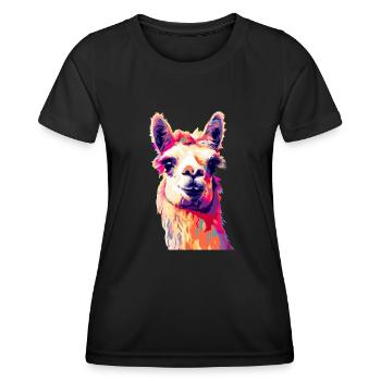 Lama - Women's Functional T-Shirt - black - Front - AI Model Female 172 light (172cm)