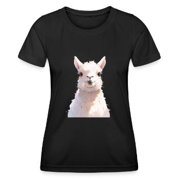 Lama - Women's Functional T-Shirt - black - Front - AI Model Female 172 light (172cm)