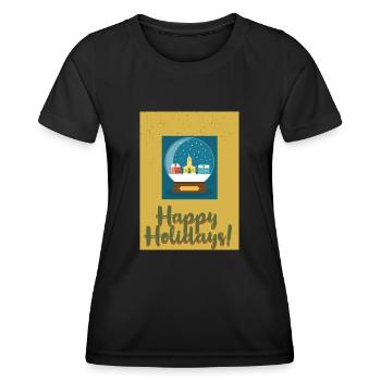 Snow around the globe - Women's Functional T-Shirt - black - Front - AI Model Female 172 light (172cm)