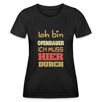 Constructeur de poêles - T-shirt sport Femme - noir - Devant - AI Model Female 172 light (172cm)