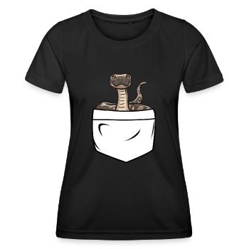 Ball Python Schlange Königspython - Frauen Funktions-T-Shirt - Schwarz - Vorne - AI Model Female 172 light (172cm)