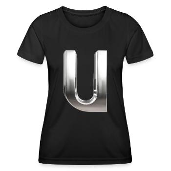 Chrome ,, U " Metallic - Women's Functional T-Shirt - black - Front - AI Model Female 172 light (172cm)