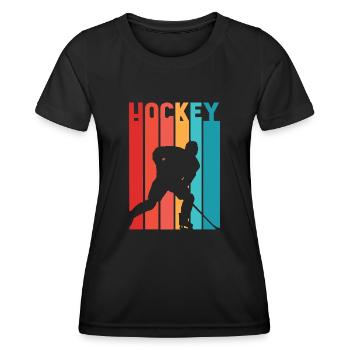Hockey 2 Tshirts PR t-shirt - T-shirt sport Femme - noir - Devant - AI Model Female 172 light (172cm)