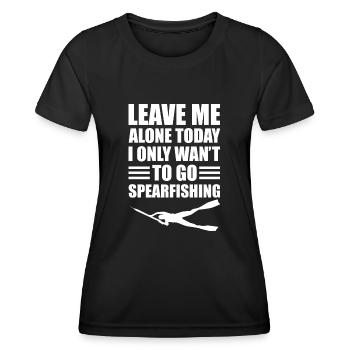 Speerfischer lass mich in ruhe vatertag speerfisch - Frauen Funktions-T-Shirt - Schwarz - Vorne - AI Model Female 172 light (172cm)