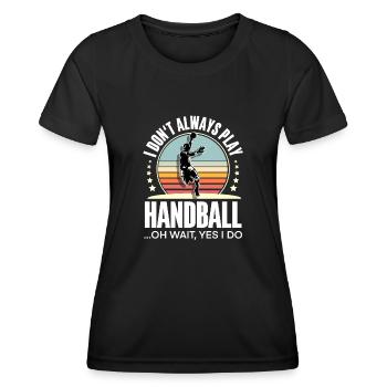 Handball Handballer - Frauen Funktions-T-Shirt - Schwarz - Vorne - AI Model Female 172 light (172cm)