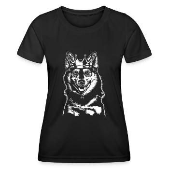 Pomsky chien chien chien Wilsigns - T-shirt sport Femme - noir - Devant - AI Model Female 172 light (172cm)