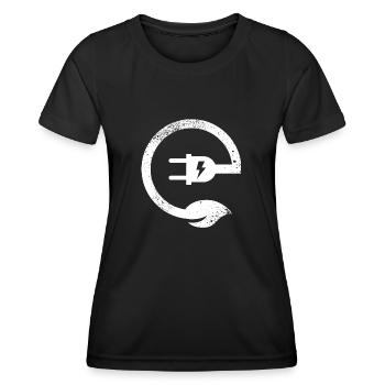 Vélo électrique électrique - T-shirt sport Femme - noir - Devant - AI Model Female 172 light (172cm)
