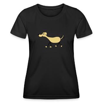 Funny Dog Drawing - T-shirt sport Femme - noir - Devant - AI Model Female 172 light (172cm)