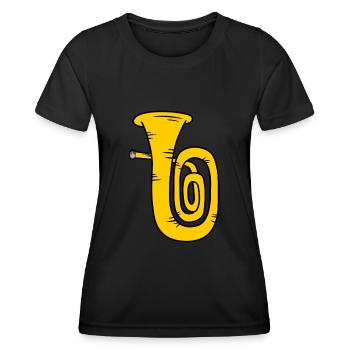 Tuba - T-shirt sport Femme - noir - Devant - AI Model Female 172 light (172cm)