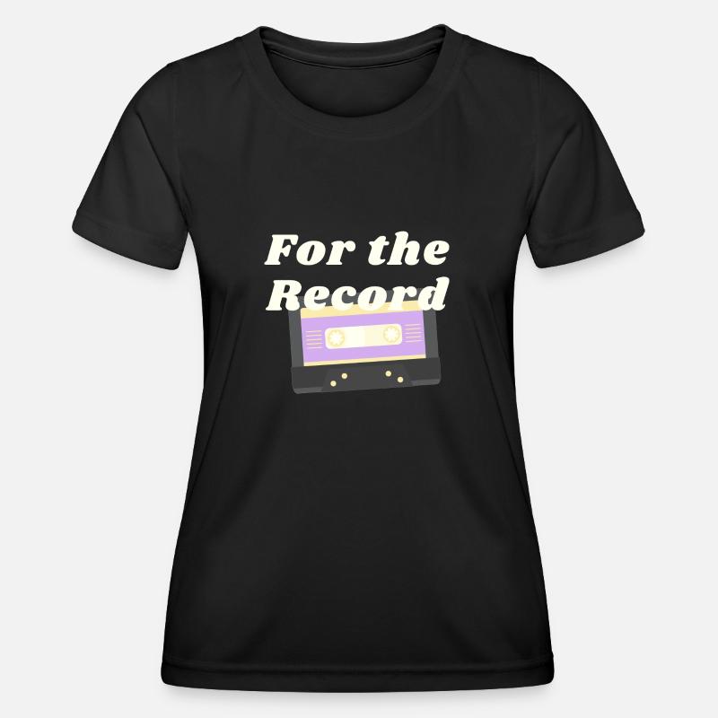 non binary for the record - Frauen Funktions-T-Shirt - Schwarz