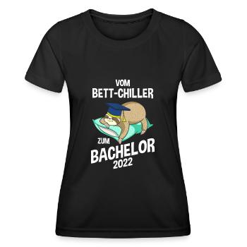 Du refroidisseur de lit au paresseux Bachelor 2022 - T-shirt sport Femme - noir - Devant - AI Model Female 172 light (172cm)