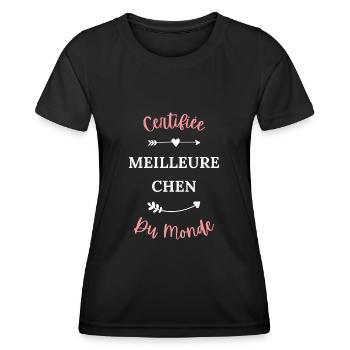 Certifiée meilleure Chen du monde - T-shirt sport Femme - noir - Devant - AI Model Female 172 light (172cm)