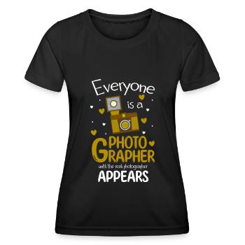 Photography Photography Subject - Women's Functional T-Shirt - black - Front - AI Model Female 172 light (172cm)