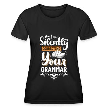 Autor Redakteur Poesie - Frauen Funktions-T-Shirt - Schwarz - Vorne - AI Model Female 172 light (172cm)