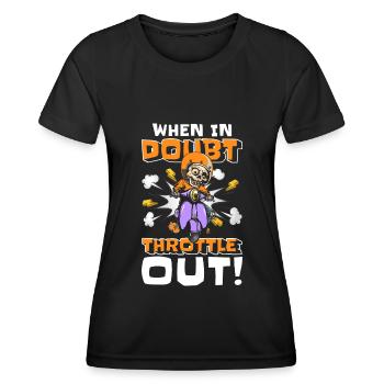 Retro Comicfigur Cartoon Illustration - Frauen Funktions-T-Shirt - Schwarz - Vorne - AI Model Female 172 light (172cm)