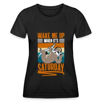 Chill out Hang out Hang out comfortably - Women's Functional T-Shirt - black - Front - AI Model Female 172 light (172cm)