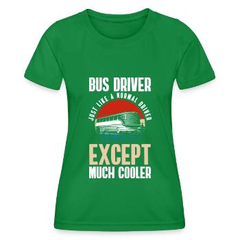 Driver Omnibus Work Transport - Women's Functional T-Shirt - kelly green - Front - AI Model Female 172 dark (172cm)