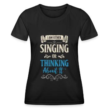 Musik Leidenschaft Chor Auftritt - Frauen Funktions-T-Shirt - Schwarz - Vorne - AI Model Female 172 light (172cm)