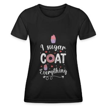 Bäckerei Lecker - Frauen Funktions-T-Shirt - Schwarz - Vorne - AI Model Female 172 light (172cm)