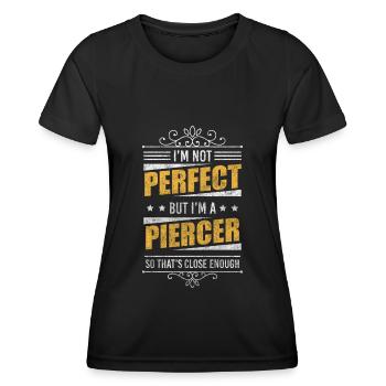 Piercer Studio Profession sans douleur - T-shirt sport Femme - noir - Devant - AI Model Female 172 light (172cm)
