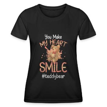 Kuscheltier Nachwuchs Spielzeug Bär - Frauen Funktions-T-Shirt - Schwarz - Vorne - AI Model Female 172 light (172cm)