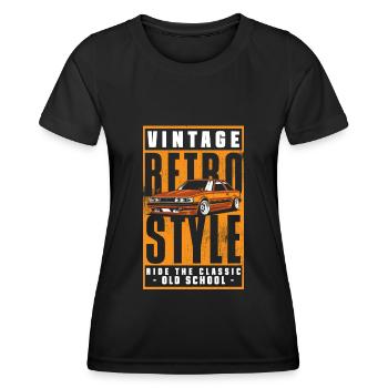 Automobile Vintage Car Mechanic Engine - Women's Functional T-Shirt - black - Front - AI Model Female 172 light (172cm)