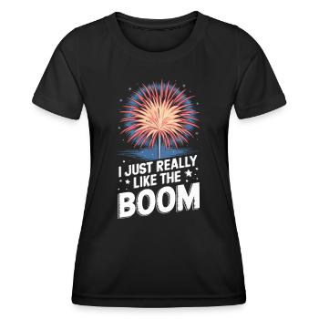 Pyrotechniker Feuerwerk Pyrotechnik - Frauen Funktions-T-Shirt - Schwarz - Vorne - AI Model Female 172 light (172cm)