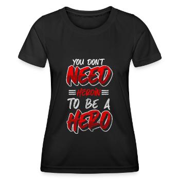 Drogen Abhängig Motivation Joint - Frauen Funktions-T-Shirt - Schwarz - Vorne - AI Model Female 172 light (172cm)