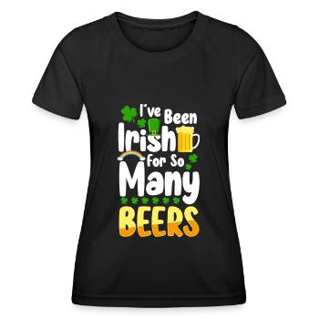 Irish Shamrock Leprechaun Ireland - Women's Functional T-Shirt - black - Front - AI Model Female 172 light (172cm)