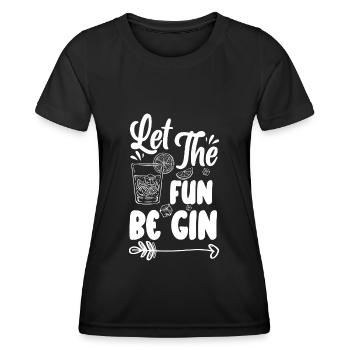 Alcool Boisson Buveur Alcool - T-shirt sport Femme - noir - Devant - AI Model Female 172 light (172cm)
