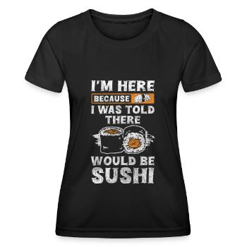 Japanisch Rolle Stäbchen Nigiri - Frauen Funktions-T-Shirt - Schwarz - Vorne - AI Model Female 172 light (172cm)