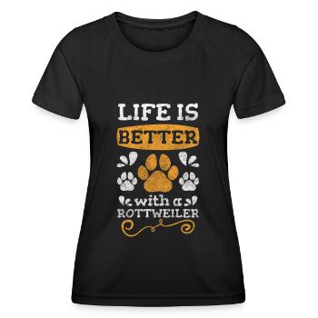 Pedigree Dog Loyal Dog Sport Watchdog - Women's Functional T-Shirt - black - Front - AI Model Female 172 light (172cm)