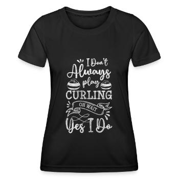 Patinoire d'équipe sportive - T-shirt sport Femme - noir - Devant - AI Model Female 172 light (172cm)