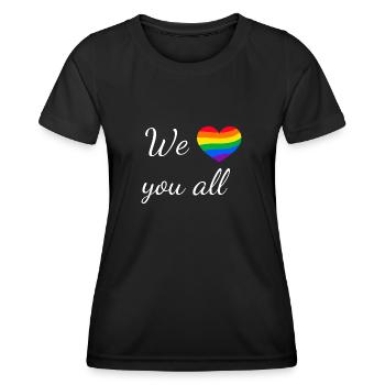 We love you all - Frauen Funktions-T-Shirt - Schwarz - Vorne - AI Model Female 172 light (172cm)