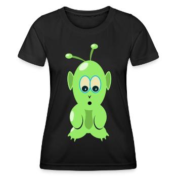 T-shirt martien, pour alien et OVNI fan - T-shirt sport Femme - noir - Devant - AI Model Female 172 light (172cm)