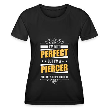 Piercer Tattoo Studio - Frauen Funktions-T-Shirt - Schwarz - Vorne - AI Model Female 172 light (172cm)