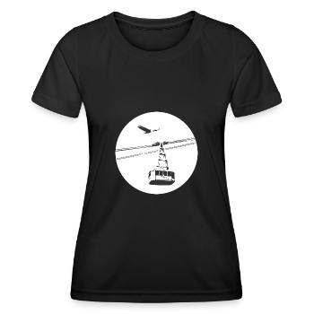 Gondel mit Adler schwarz - Frauen Funktions-T-Shirt - Schwarz - Vorne - AI Model Female 172 light (172cm)