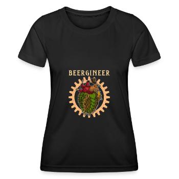 Brauer Bierbrauer Hopfen Biertrinker Brauerei Bier - Frauen Funktions-T-Shirt - Schwarz - Vorne - AI Model Female 172 light (172cm)