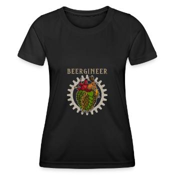Brauer Bierbrauer Hopfen Biertrinker Brauerei Bier - Frauen Funktions-T-Shirt - Schwarz - Vorne - AI Model Female 172 light (172cm)