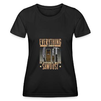 carpenter carpentry carpentry woodworker profession - Women's Functional T-Shirt - black - Front - AI Model Female 172 light (172cm)