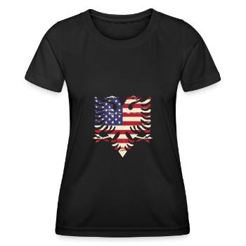 Republic of Albania Albania Shqipëria Tirana Albanians - Women's Functional T-Shirt - black - Front - AI Model Female 172 light (172cm)